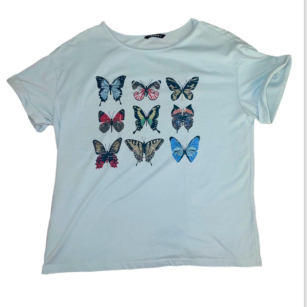 Light Blue Butterfly Women’s Shirt